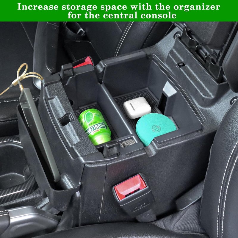 Eamplest 4PCS Center Console Organizer for 2018-2022 2023 Jeep Wrangler JL JLU and Gladiator JT Accessories Gear Shift Side Tray Organizer,Hanging Armrest Storage Box (Not for JK/JKU) - Image 4